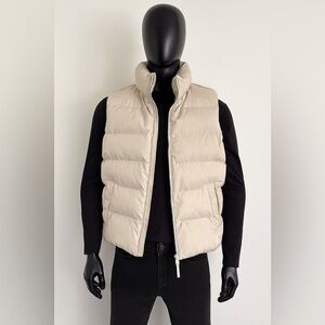 Zara Men's Light Tan Puffer Vest